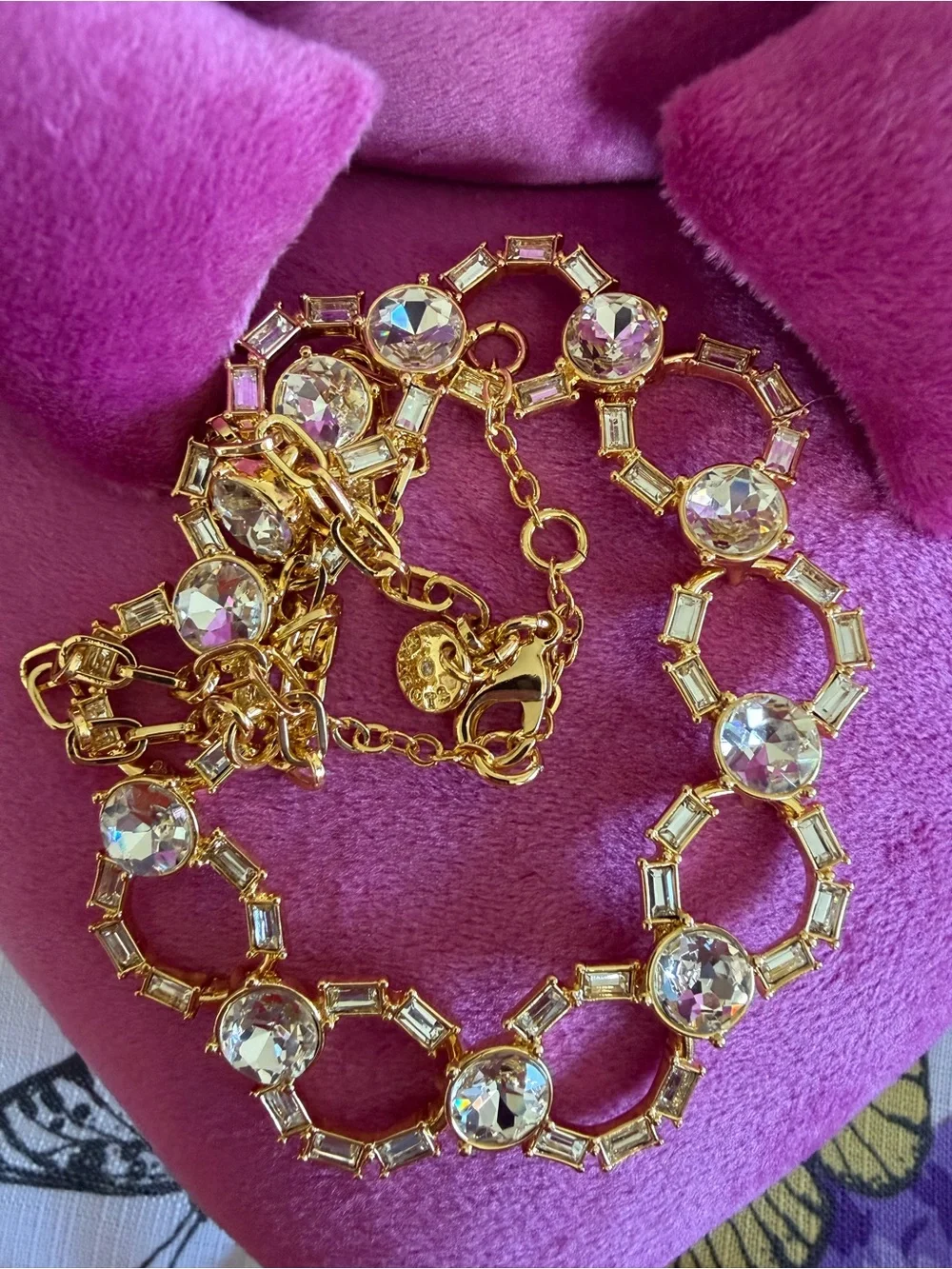Talbots Gold-Tone Crystal Link Necklace, NWOT - Picture 4 of 7